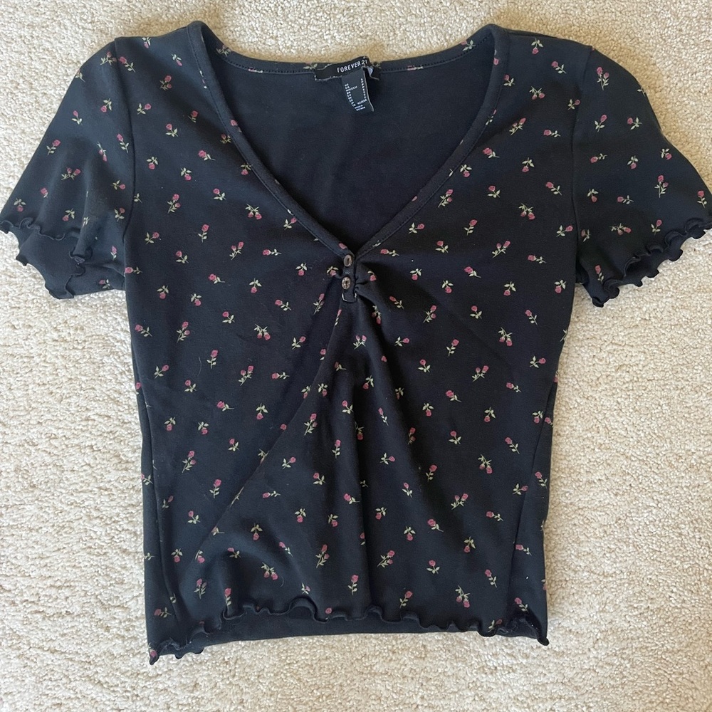 forever 21 rose crop top